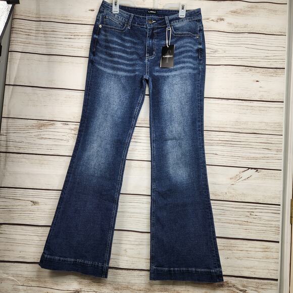 Flamingals Flare Women's Size XL Denim Jeans New With Tags - Picture 2 of 9